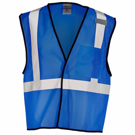 4X-5X, Royal Blue Enhanced Visibility Economy Mesh Vest